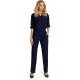 Salopeta dama eleganta, bleumarin, cu maneca scurta, Diengis Salopeta dama eleganta, bleumarin, cu maneca scurta, Diengis 2 - jojofashion.ro