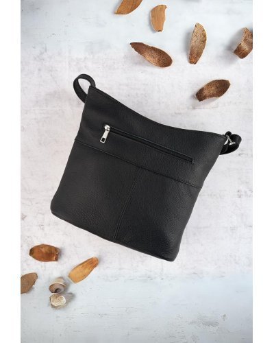 Geanta dama, tip postas, piele neagra, Monna Genti dama, Geanta dama, tip postas, piele neagra, Monna - jojofashion.ro