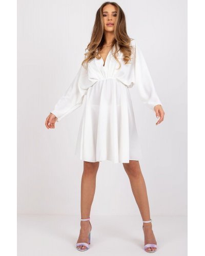 Rochie alba scurta oversize cu maneci largi Hannah Rochii de vara, Rochie alba scurta oversize cu maneci largi Hannah - jojofashion.ro