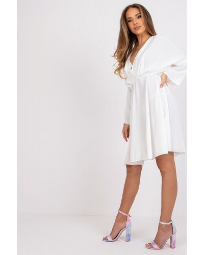 Rochie alba scurta oversize cu maneci largi Hannah Rochii de vara, Rochie alba scurta oversize cu maneci largi Hannah - jojofashion.ro