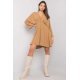 Rochie scurta bej cu maneca lunga Hannah1 2 - jojofashion.ro