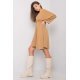 Rochie scurta bej cu maneca lunga Hannah1 3 - jojofashion.ro