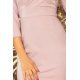 Rochie de zi office scurta, lila, mulata, cu maneca lunga, Iselin 3 - jojofashion.ro