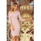 Rochie de zi office scurta, lila, mulata, cu maneca lunga, Iselin 2 - jojofashion.ro