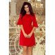 Rochie de zi scurta rosie croi in A Florenta 2 - jojofashion.ro