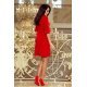 Rochie de zi scurta rosie croi in A Florenta 3 - jojofashion.ro