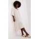 Rochie de vara bej midi oversize cu volane vaporoasa Makadamia 3 - jojofashion.ro