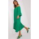 Rochie de vara midi, verde, oversize, cu volane, vaporoasa, Makadamia 3 - jojofashion.ro