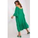 Rochie de vara midi, verde, oversize, cu volane, vaporoasa, Makadamia 4 - jojofashion.ro