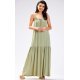 Rochie de vara lunga kaki vaporoasa oversize Triny Rochie de vara lunga kaki vaporoasa oversize Triny 2 - jojofashion.ro