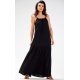 Rochie de vara oversize lunga, din vascoza, neagra, Triny 2 - jojofashion.ro