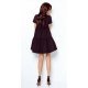 Rochie neagra scurta din vascoza cu volane vaporoasa Anuva 4 - jojofashion.ro