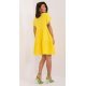 Rochie de vara scurta, din bumbac, galbena, croi A, cu volan lat, Nedia 4 - jojofashion.ro