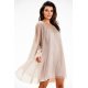 Rochie scurta din glitter bej cu maneca lunga Kyelle2 Rochie scurta din glitter bej cu maneca lunga Kyelle2 2 - jojofashion.ro