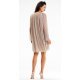 Rochie scurta din glitter bej cu maneca lunga Kyelle2 Rochie scurta din glitter bej cu maneca lunga Kyelle2 4 - jojofashion.ro
