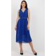 Rochie albastra din voal plisata fluida Cipriana4 2 - jojofashion.ro