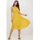 Rochie din voal galbena plisata petrecuta Cipriana3 2 - jojofashion.ro