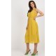 Rochie din voal galbena plisata petrecuta Cipriana3 3 - jojofashion.ro