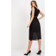 Rochie neagra din voal plisata midi petrecuta Cipriana1 4 - jojofashion.ro