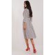 Rochie tip camasa neagra cu dungi cu maneca trei sferturi Saila1 4 - jojofashion.ro