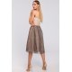 Rochie eleganta midi roz pal leopard print cu umerii goi Martina 3 - jojofashion.ro
