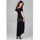 Rochie de seara asimetrica neagra cu trena Jolie Rochie de seara asimetrica neagra cu trena Jolie