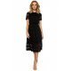 Rochie midi neagra din dantela inflorata Macys 2 - jojofashion.ro