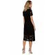 Rochie de seara midi din dantela inflorata neagra Macys 3 - jojofashion.ro