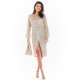 Rochie de seara suprapusa din paiete aurii Charme Rochie de seara suprapusa din paiete aurii Charme