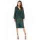 Rochie midi verde din paiete Charme 3 - jojofashion.ro