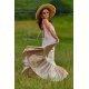 Rochie de vara vaporoasa lunga bej oversize Francina 4 - jojofashion.ro