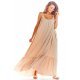 Rochie de vara vaporoasa lunga bej oversize Francina 5 - jojofashion.ro