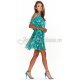Rochie de zi scurta vaporoasa verde turcoaz Awama Rochie de zi scurta vaporoasa verde turcoaz Awama