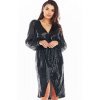Rochie midi eleganta neagra din paiete Charme