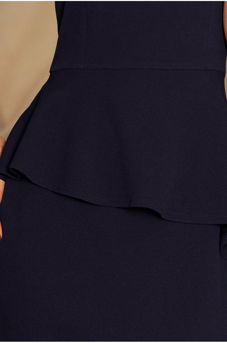 Rochie midi, bleumarin, mulata, cu peplum, Ema Rochie midi, bleumarin, mulata, cu peplum, Ema 5 - jojofashion.ro