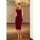 Rochie midi, burgundy, mulata, cu peplum, Ema Rochie midi, burgundy, mulata, cu peplum, Ema 4 - jojofashion.ro