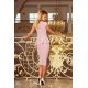 Rochie de zi midi, lila, mulata, cu peplum, Ema 5 - jojofashion.ro