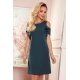 Rochie de zi eleganta midi, verde, croi in A, Karlla 2 - jojofashion.ro