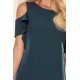 Rochie de zi eleganta midi, verde, croi in A, Karlla 6 - jojofashion.ro