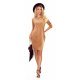 Rochie scurta catifea bej Dalyna 4 - jojofashion.ro