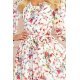 Rochie scurta, din chiffon, ecru, cu flori colorate, Lily Rochie scurta, din chiffon, ecru, cu flori colorate, Lily 6 - jojofashion.ro
