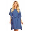 Rochie de vara, eleganta, midi, albastra, croi fluture, Butterfly