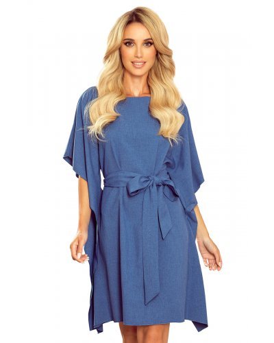 Rochie de vara, eleganta, midi, albastra, croi fluture, Butterfly Rochii de vara, Rochie de vara, eleganta, midi, albastra, croi fluture, Butterfly - jojofashion.ro