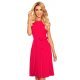 Rochie de vara eleganta midi, roz strawberry, plisata, Karima Rochie de vara eleganta midi, roz strawberry, plisata, Karima 2 - jojofashion.ro