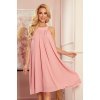 Rochie midi, vaporoasa, roz pal, lejera,  Alizee