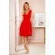 Rochie midi eleganta rosie vaporoasa petrecuta Kimera 4 - jojofashion.ro