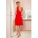Rochie midi eleganta rosie vaporoasa petrecuta Kimera 5 - jojofashion.ro