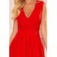 Rochie midi eleganta rosie vaporoasa petrecuta Kimera 6 - jojofashion.ro