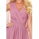 Rochie lunga roz prafuit vaporoasa cu glitter Aida 5 - jojofashion.ro
