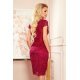 Rochie midi mulata din dantela burgundy Alissa Rochie midi mulata din dantela burgundy Alissa 3 - jojofashion.ro